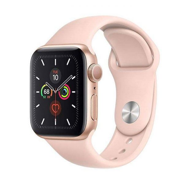 ساعت هوشمند اپل واچ سری 5 مدل 44mm Gold Aluminum Case With Pink Sport Band