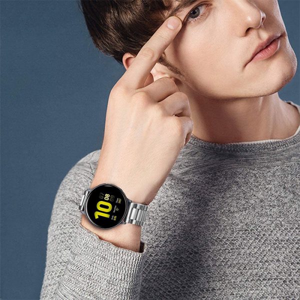 بند فلزی مناسب برای ساعت Galaxy Watch Active نقره ای