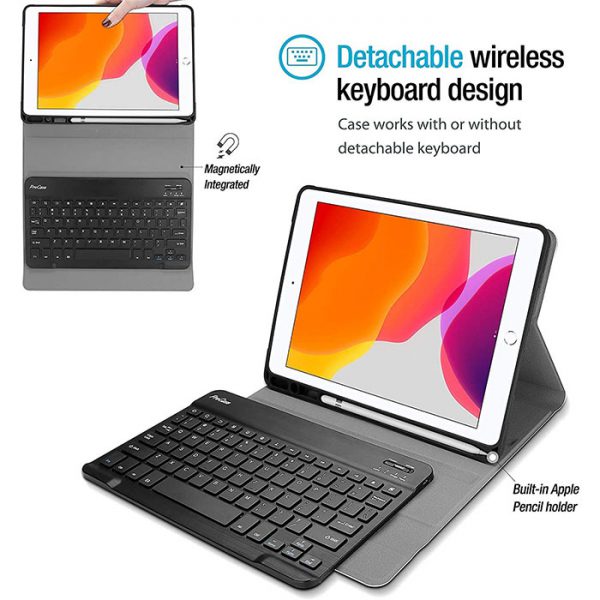 کیف کیبورددار تبلت اپل iPad 10.2 2020 / 2019 ساخت شرکت ProCase