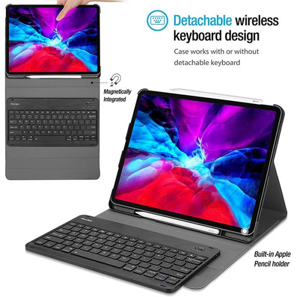 کیف کیبورددار تبلت اپل iPad Pro 12.9 2020 / 2018 ساخت شرکت ProCase