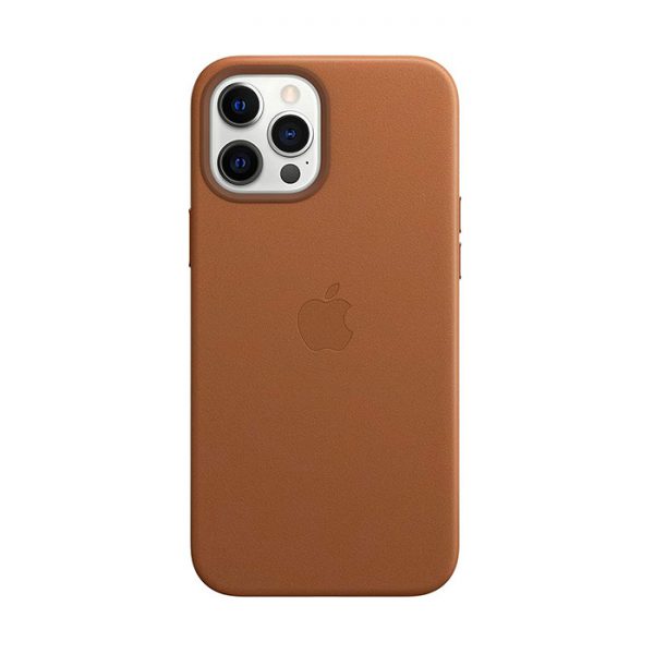 کاور چرمی اصلی گوشی اپل iphone 12 Pro Max رنگ کرم