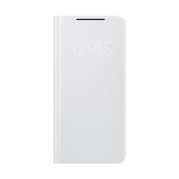 کیف کلاسوری گوشی سامسونگ Galaxy S21 LED Wallet Cover سفید