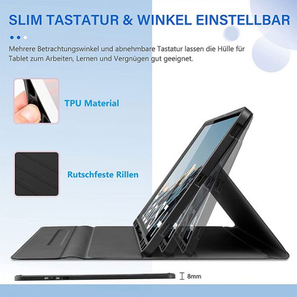 کیف کیبورد دار تبلت سامسونگ مدل Galaxy Tab S7 Plus ساخت شرکت IVSO - Image 5