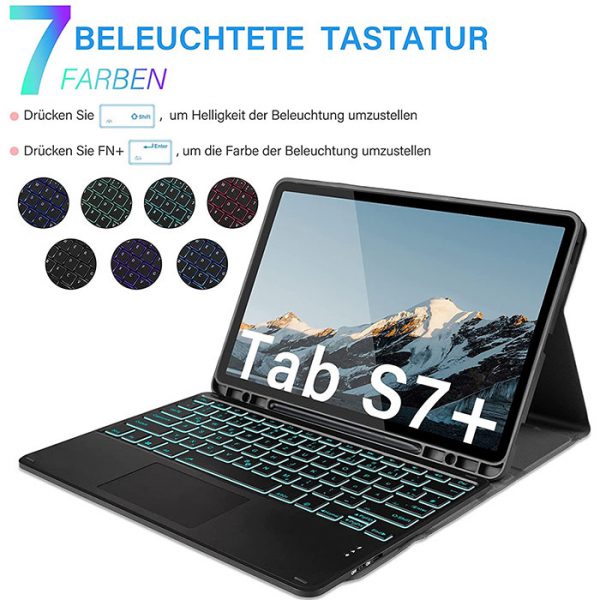 کیف کیبورد دار تبلت سامسونگ Galaxy Tab S7 Plus ساخت شرکت Jelly