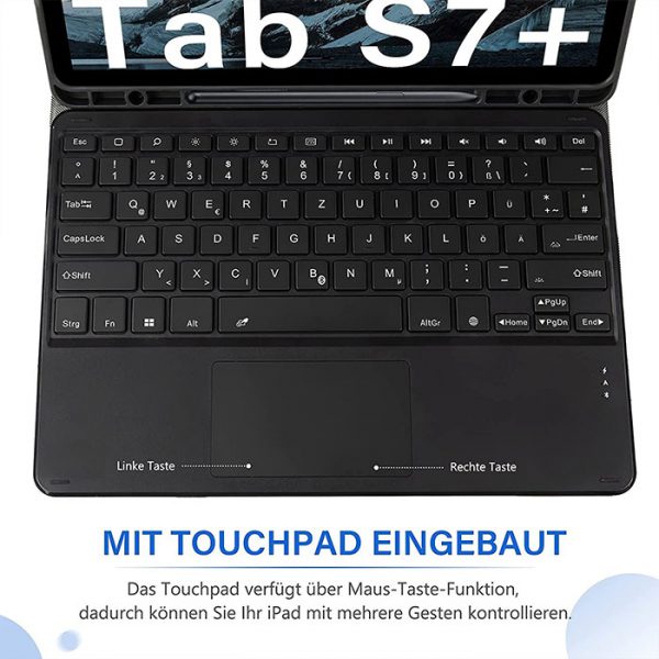 کیف کیبورددار تبلت Tab S7 Plus ساخت شرکت jellycomb