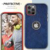 کاور چرمی گوشی اپل iphone12 Pro Max ساخت شرکت LOHASIC سرمه ای