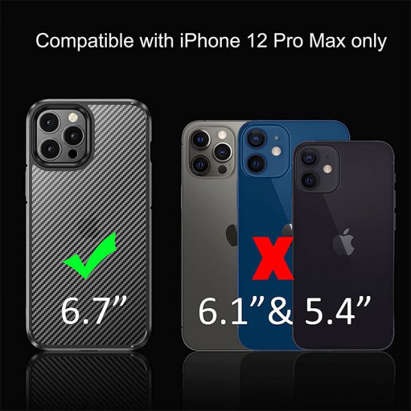 قاب فیبرکربن گوشی اپل iphone 12 Pro Max ساخت شرکت WSKEN