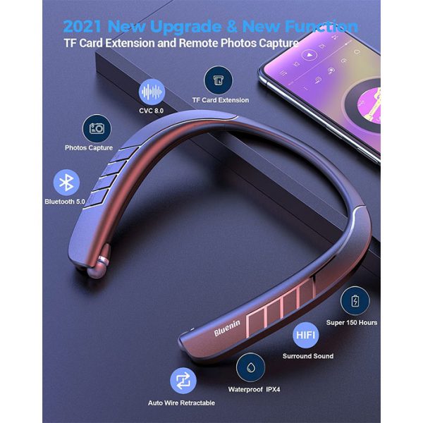 هدست بلوتوث بلوینین مدل BlueWings Pro 2 دارای قابلیت نصب کارت حافظه - Image 2