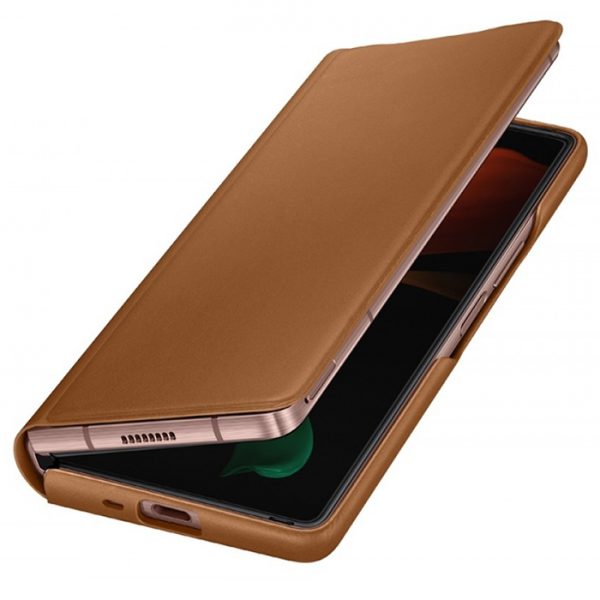 کاور چرمی اصلی دو طرفه گوشی سامسونگ Galaxy Z Fold2 مدل Leather Case