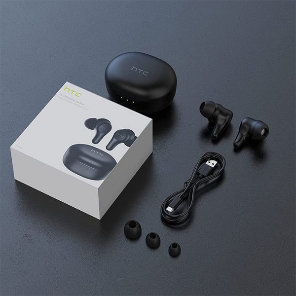 جعبه هدفون اچ تی سی HTC Earbuds Plus دارای Active noise cancelling