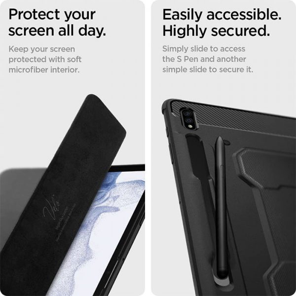 کیف اسپیگن تبلت سامسونگ Tab S7 Plus Rugged Armor Pro