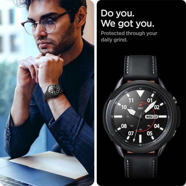 بند اسپیگن Liquid Air ساعت سامسونگ Galaxy watch 4 44 / 40 / watch 4 Classic 46mm / 42mm مشکی