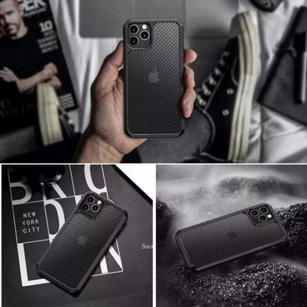 گارد فیبرکربن مدل CarbonFiber گوشی اپل iphone 13 Pro Max مشکی