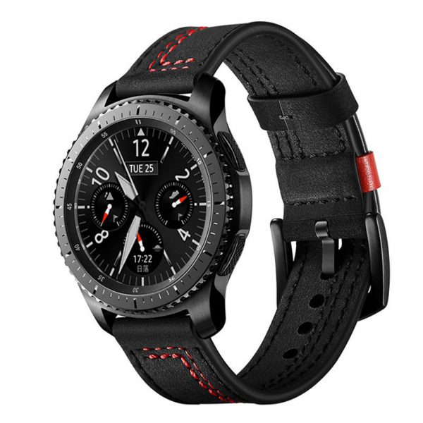 بند مدل Leatherrb2022 ساعت سامسونگ Galaxy Watch Active / Active 2 40mm / Active 2 44mm مشکی