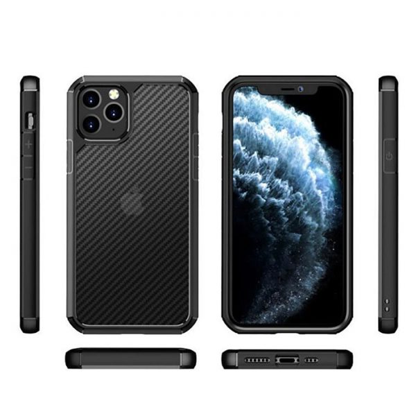 قاب فیبرکربن مدل CarbonFiber گوشی اپل iphone 13 Pro Max مشکی