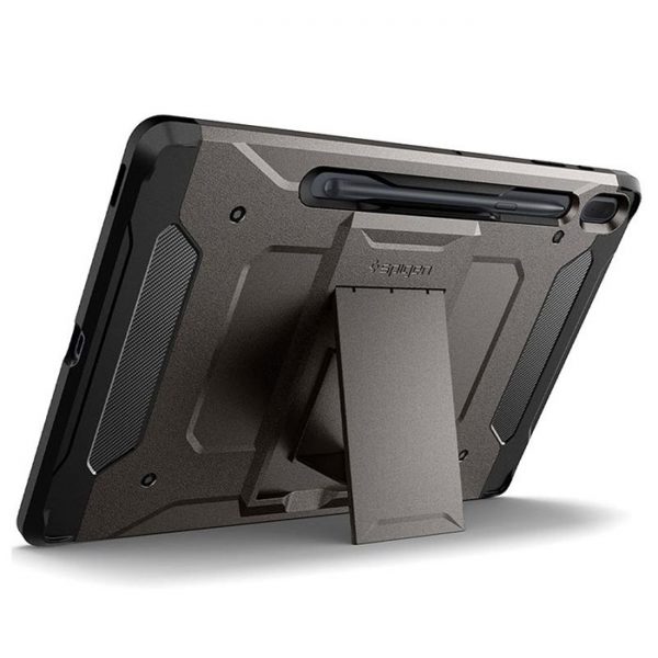 کاور اسپیگن تبلت سامسونگ Galaxy Tab S7 FE SM-T735 / T736B مدل Tough Armor Pro رنگ gun metal