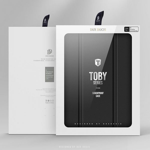 جعبه کیف دوکس دوکیس Toby تبلت سامسونگ گلکسی تب S7 Plus مشکی