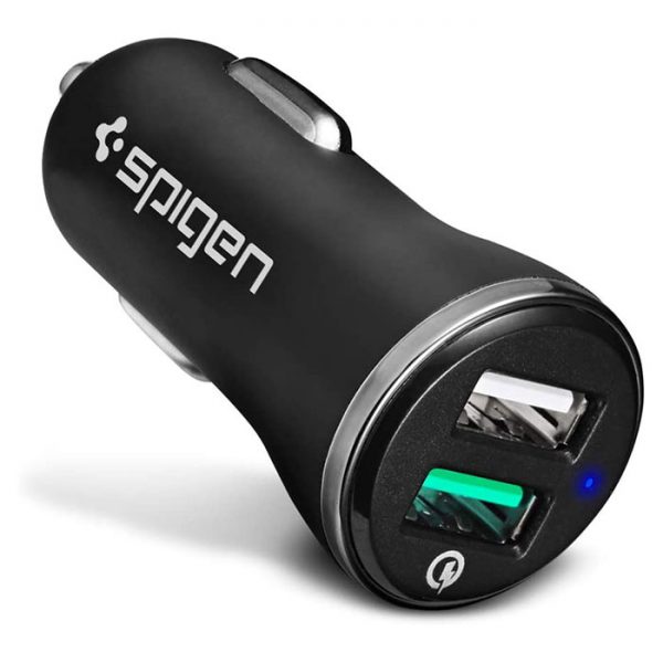 شارژر فندکی اصلی Spigen F27QC با 2 پورت usb