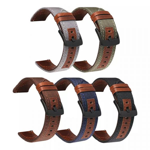 بند مدل FabricLeather-1 ساعت سامسونگ گلکسی واچ 41mm مشکی