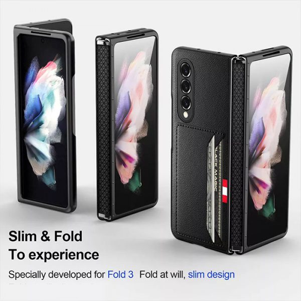 کاور مدل Lux-Fold5 گوشی سامسونگ مدل Galaxy Z Fold3 ( دوطرفه ) مشکی