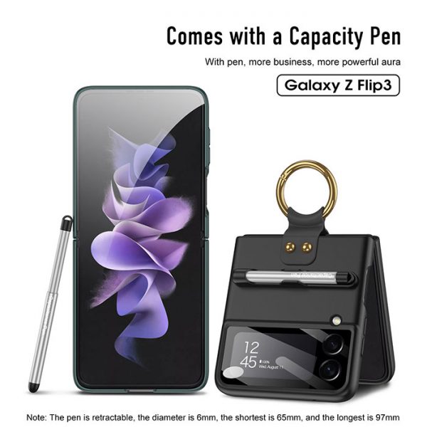 قاب مدل Lux-F3Pen گوشی سامسونگ Galaxy Z Flip 3 مشکی