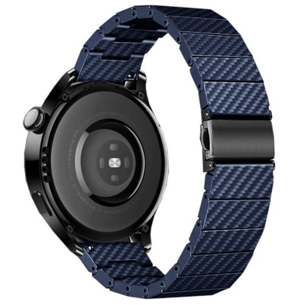 بند مدل Lux-Carbonfiber2 ساعت سامسونگ Galaxy watch4 44 / 40 / watch4 Classic 46mm / 42mm سورمه ای