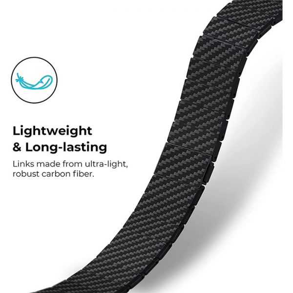 بند مدل Lux-Carbonfiber ساعت سامسونگ Galaxy Watch Active / Active 2 40mm / Active 2 44mm مشکی