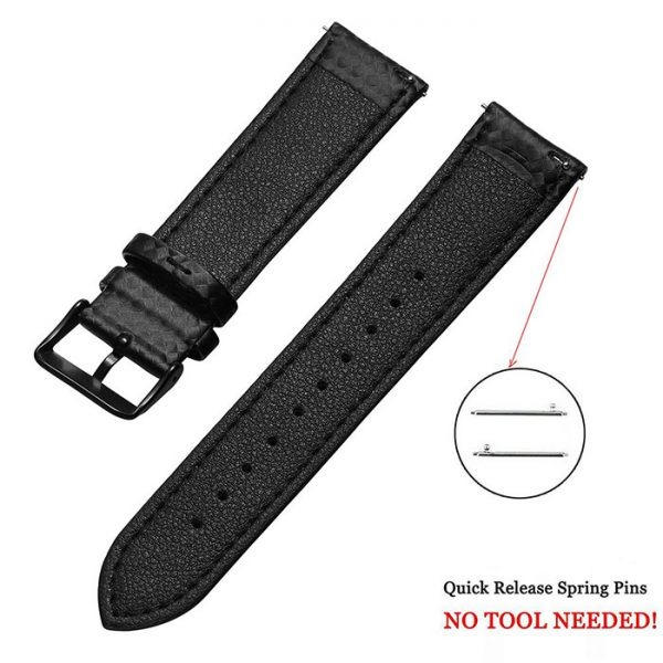 بند مدل Leather20-5 ساعت سامسونگ Galaxy Watch5 44/40mm / Watch5 Pro 45mm فیبر کربن