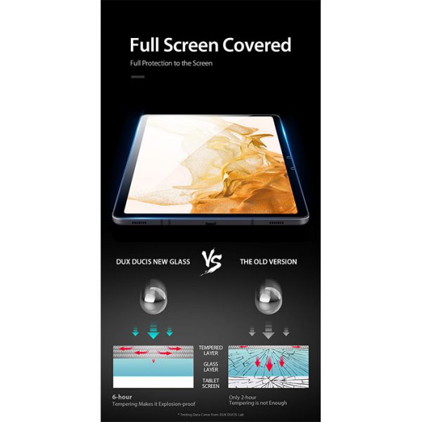 محافظ صفحه نمایشگر دوکس دوکیس Tempered تبلت سامسونگ Galaxy Tab S8 Plus