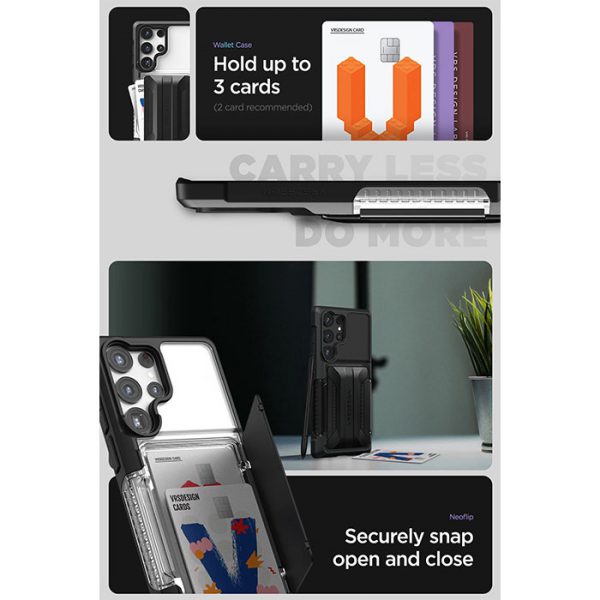 کاور وی آر اس دیزاین Neo Flip Active گوشی سامسونگ گلکسی S23 Ultra مشکی