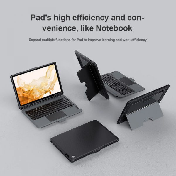 کیف کیبورددار نیلکین مدل Bumper Combo Keyboard تبلت سامسونگ Galaxy Tab S8 / Tab S7
