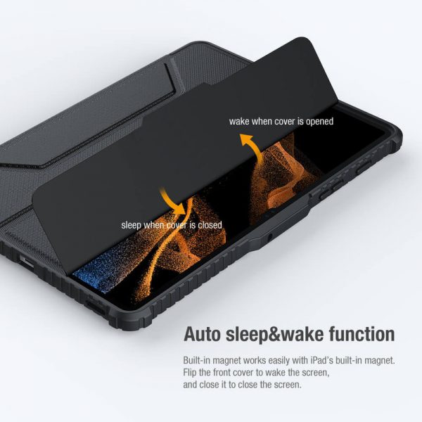 کیف نیلکین Camshield Bumper Leather تبلت سامسونگ Galaxy Tab S8 Plus / S7fe