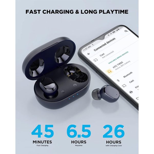 هدفون بلوتوث اچ تی سی مدل Earbuds 2 Plus مشکی