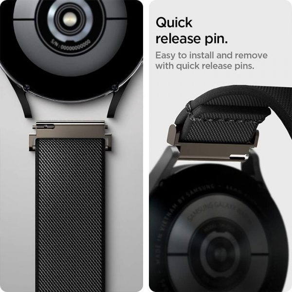 بند اسپیگن Lite Fit ساعت سامسونگ Galaxy Watch6 40mm / 44mm / Watch6 Classic 43mm / 47mm مشکی
