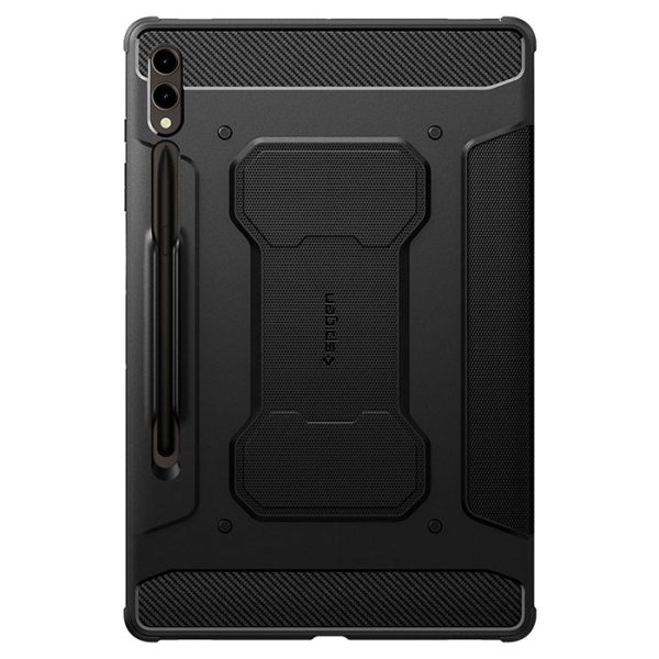 کیف اسپیگن مدل Rugged Armor Pro تبلت سامسونگ Galaxy Tab S9 Plus SM-X810 SM-X816B مشکی