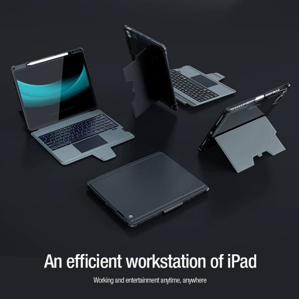 کیف کیبورد دار نیلکین مدل Bumper Combo Backlit تبلت اپل iPad Pro 12.9 2022 / 2021