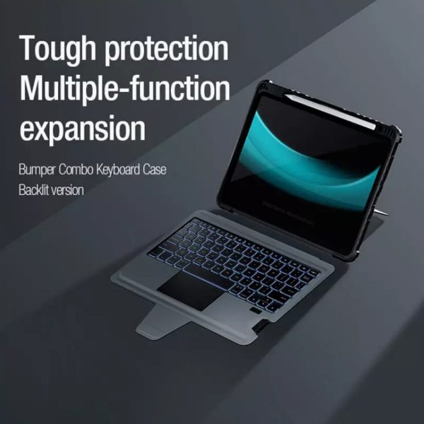 کیف کیبورد دار نیلکین مدل Bumper Combo Backlit تبلت اپل iPad Air 5/ iPad Air 10.9 / iPad Pro 11
