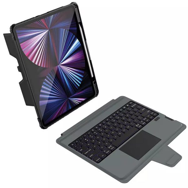 کیف کیبورددار نیلکین مدل Bumper Combo Backlit تبلت اپل iPad Pro 12.9 2022 مشکی