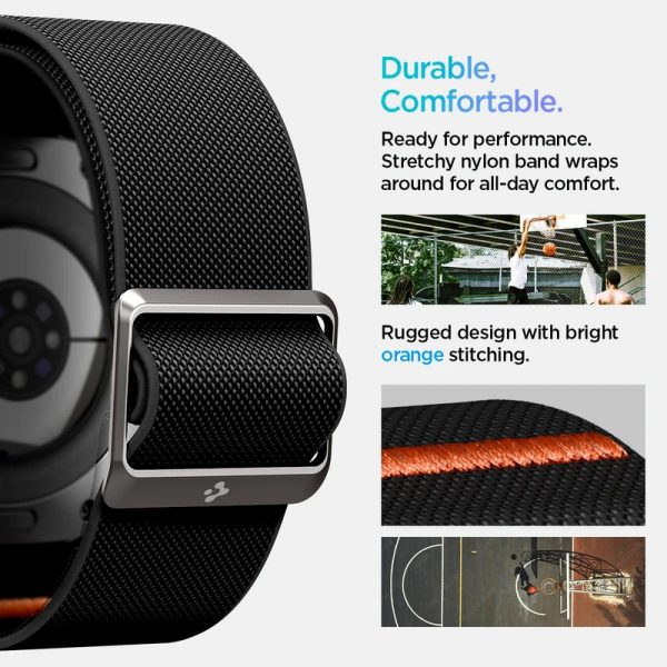 بند اسپیگن مدل Lite Fit ساعت سامسونگ گلکسی Watch Ultra 47mm مشکی