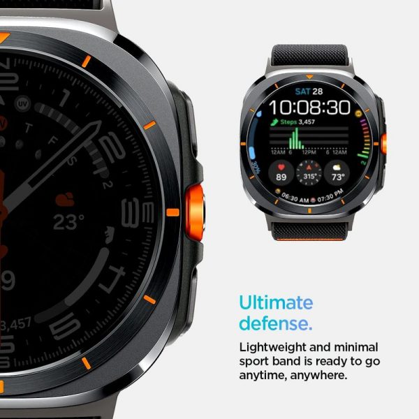 بند اسپیگن مدل Lite Fit ساعت سامسونگ گلکسی Watch Ultra 47mm مشکی