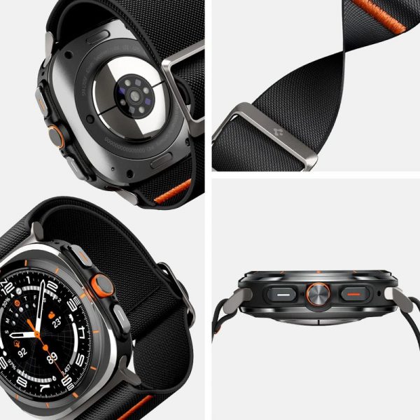 بند اسپیگن مدل Lite Fit ساعت سامسونگ گلکسی Watch Ultra 47mm مشکی