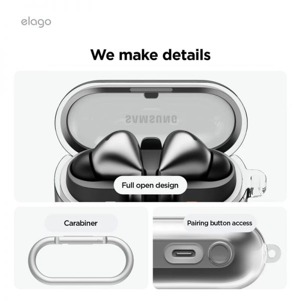کاور الاگو مدل Clear Hang کیس هدفون سامسونگ Galaxy Buds 3 Pro / Buds 3