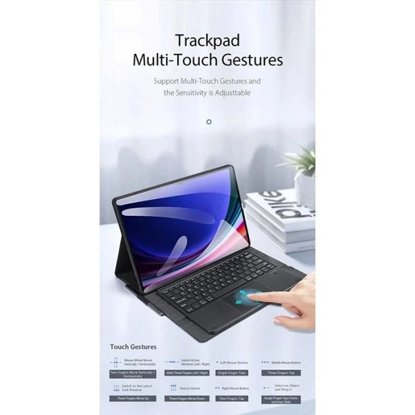کیف کیبورددار دوکس دوکیس مدل TK تبلت سامسونگ Galaxy Tab S10 Ultra