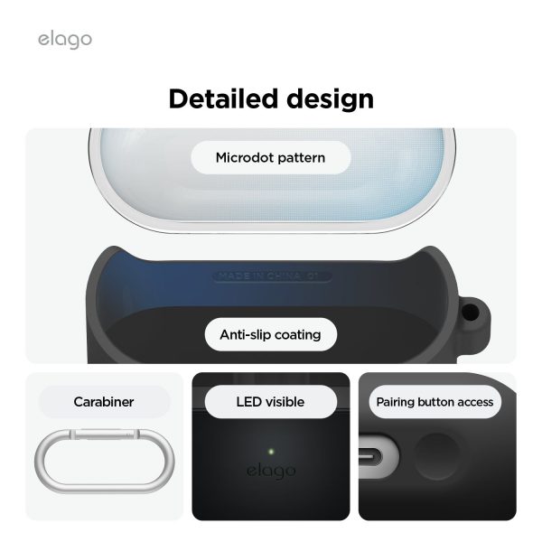 کاور الاگو مدل Duo-Hang کیس هدفون سامسونگ Galaxy Buds 3 Pro / Buds 3