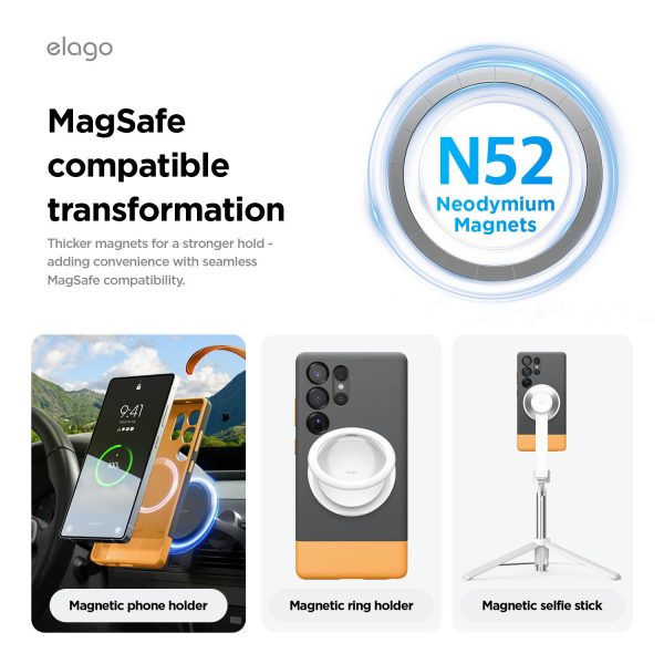 کاور الاگو مدل Magnetic Glide گوشی سامسونگ Galaxy S25 Ultra نارنجی