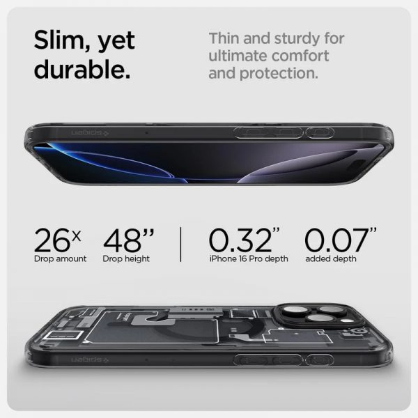 کاور اسپیگن مدل Ultra Hybrid Zero One گوشی اپل iphone 16 Pro Max