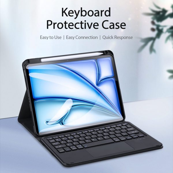 کیف کیبورد دار دوکس دوکیس مدل TK تبلت اپل iPad Air 11(2024/2025)/iPad Air 4/5/iPad Pro 11 (2020/2021/2022)