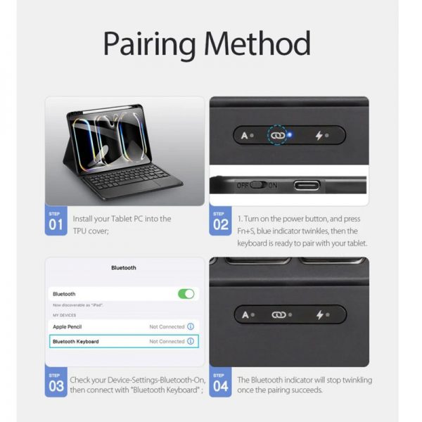 کیف کیبورد دار دوکس دوکیس مدل TK تبلت اپل iPad Pro 11 2024