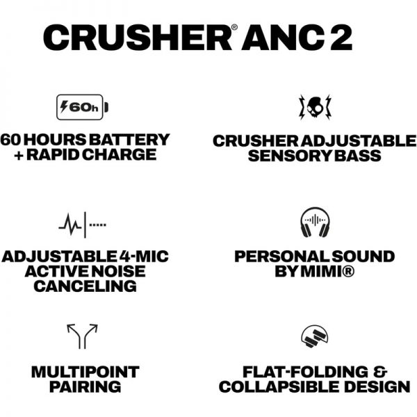 هدست بلوتوثی اسکال کندی مدل Crusher ANC 2 SE