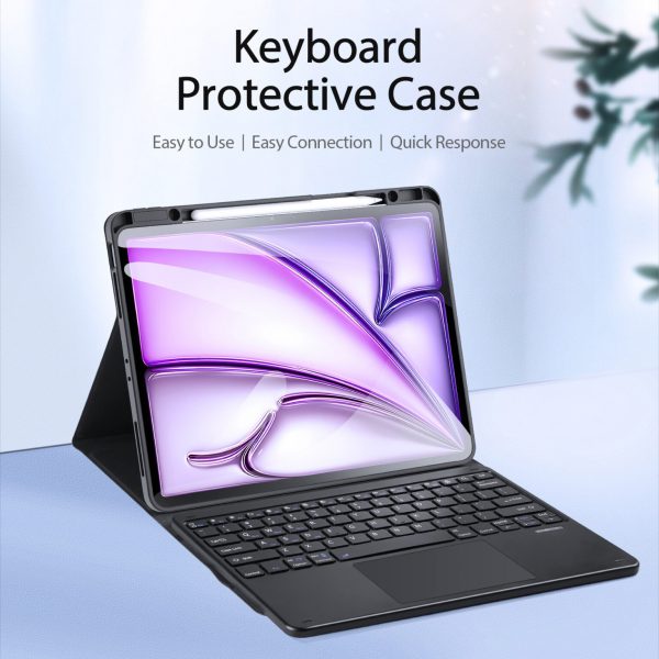 کیف کیبورد دار دوکس دوکیس مدل TK تبلت اپل iPad Air 13 (2024/2025)/iPad Pro 12.9(2020/2021/2022)